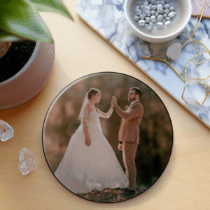 Coaster Round Glass Blank Back
