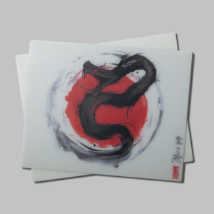 Kin X Glass Mouse Pad Blank and Printed Stacked