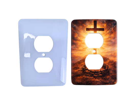 1 gang customizable outlet cover blank or printed