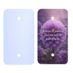 Custom blank wall plate, single gang, in standard and oversized blank wall plate sizes, blank and printed