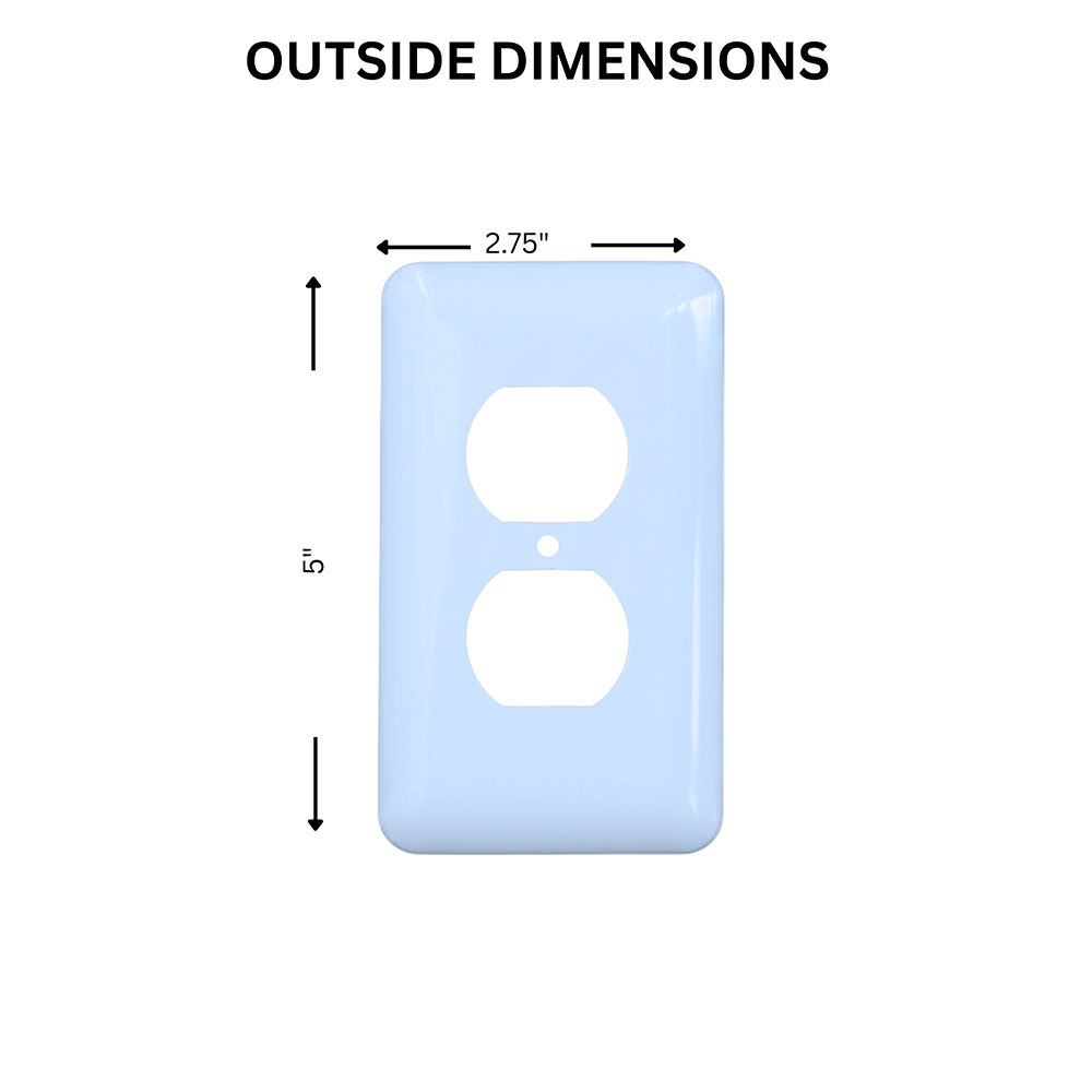 duplex outlet cover customizable switch plate