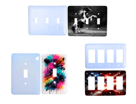 custom lightswitch plates sublimated metal blank or customized