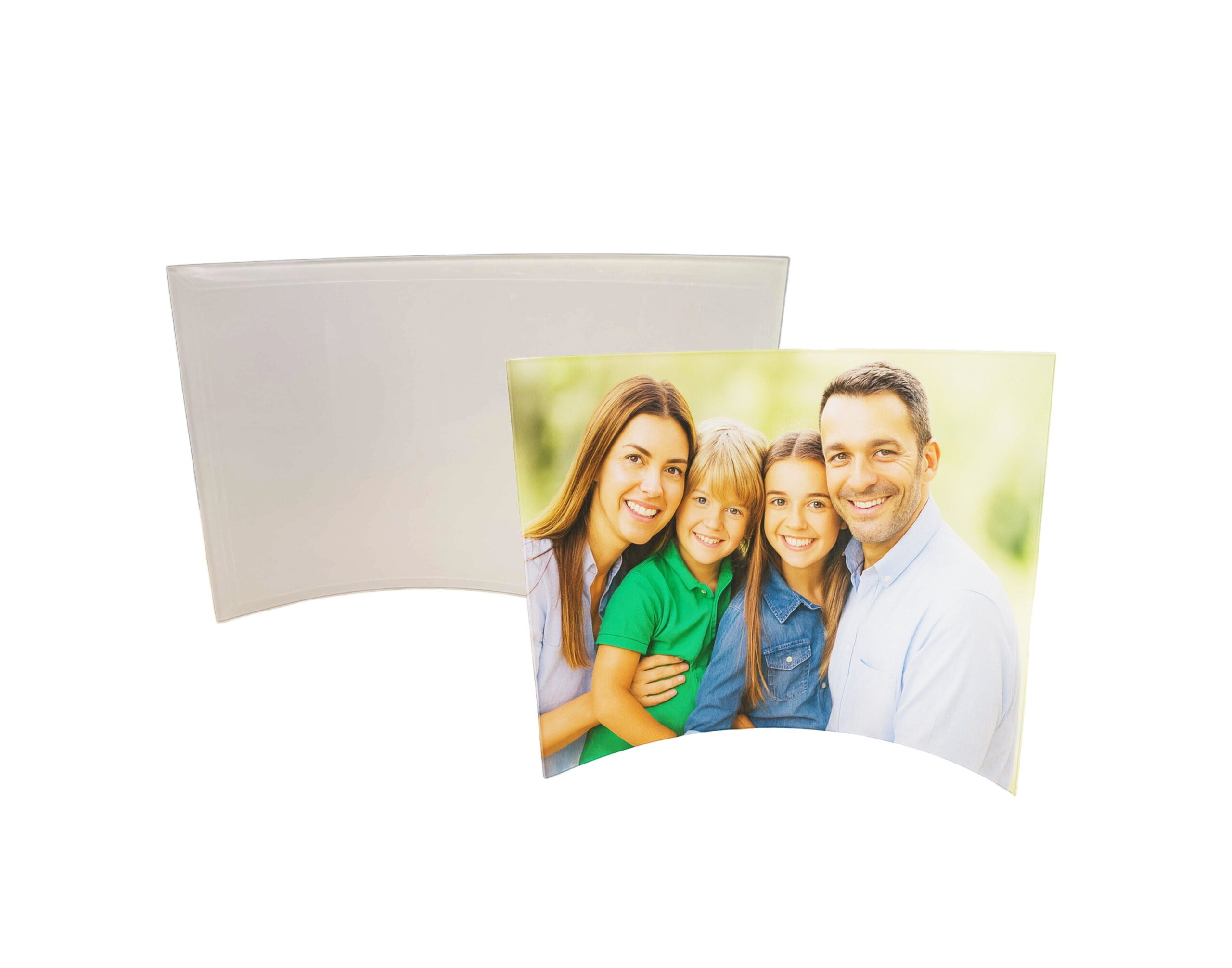 sublimation printing photo glass flat or curved fully customizable