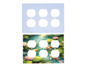 Custom triple duplex cover β 3 gang duplex plate, square corners, blank and printed